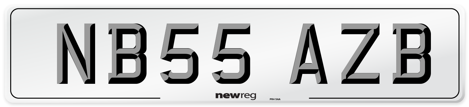 NB55 AZB Number Plate from New Reg